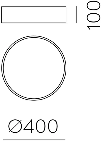 30W LED lubinis šviestuvas ISIA, aukso sp., 2700/3000/4000K, dimeriuojamas, P3453072OTDT