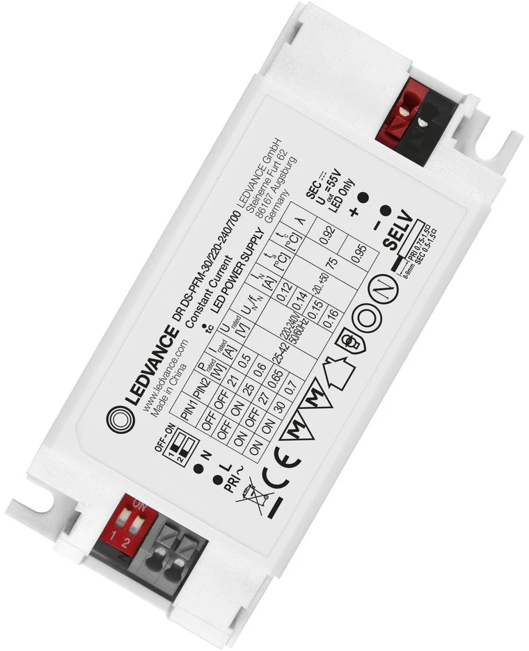 30W LED maitinimo šaltinis DIP-SWITCH PERFORMANCE -30/220-240/700
