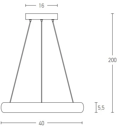 30W LED pakabinamas šviestuvas, baltas, 3000K, dimeriuojamas, 2045