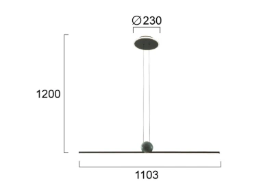30W LED pakabinamas šviestuvas ELLARIA, juodos/žalios sp., 3000K, 4348600