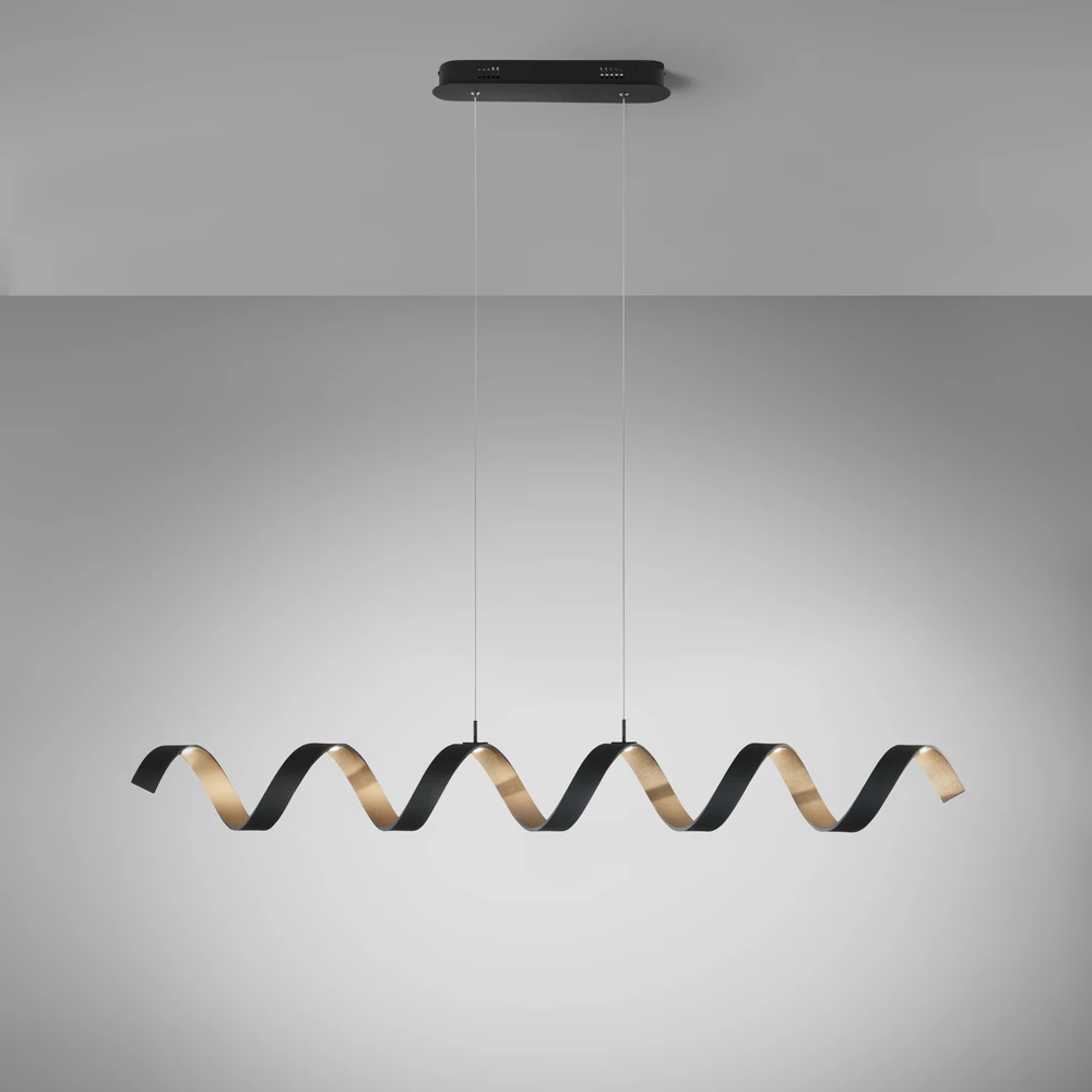 30W LED pakabinamas šviestuvas HELIX, juodas, 4000K