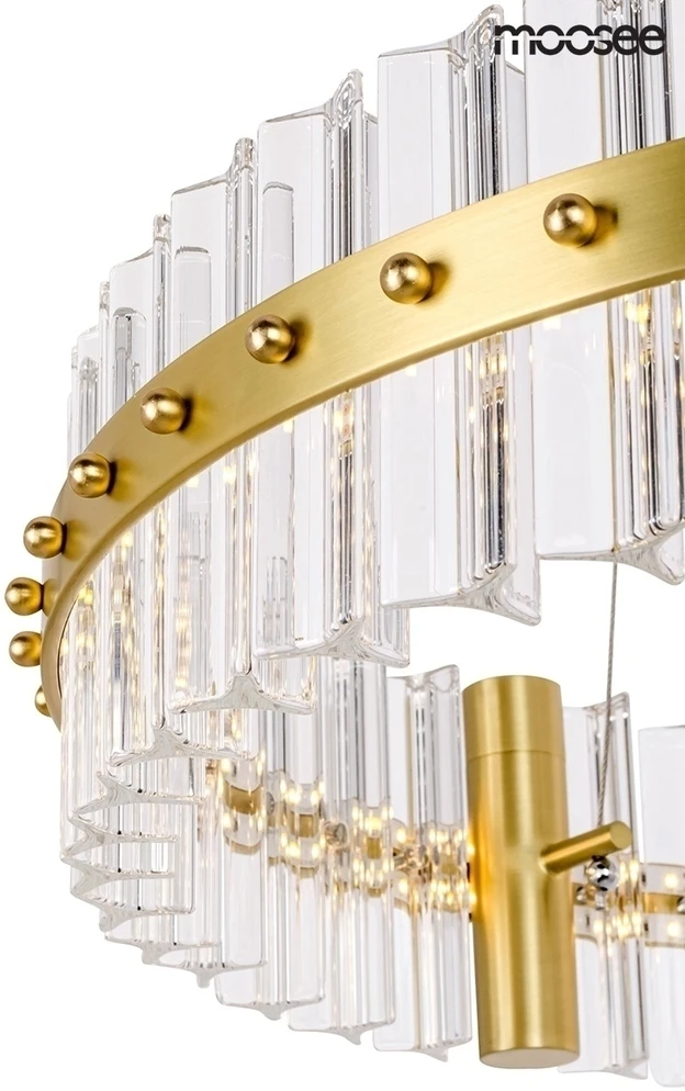 30W LED pakabinamas šviestuvas SATURNUS, aukso sp., 3000K
