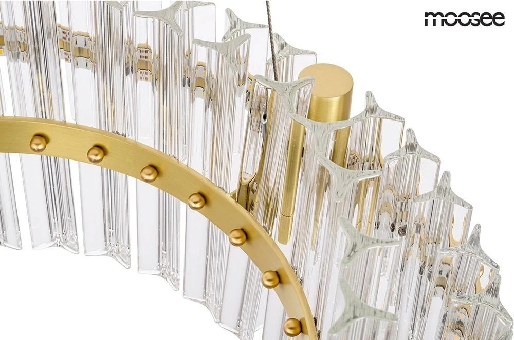 30W LED pakabinamas šviestuvas SATURNUS, aukso sp., 3000K