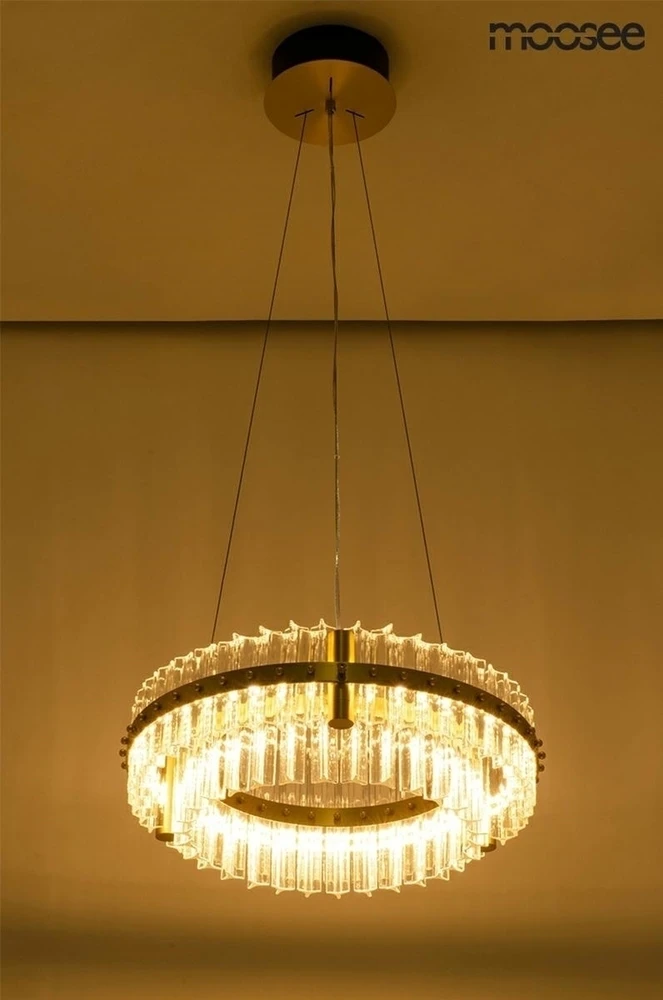 30W LED pakabinamas šviestuvas SATURNUS, aukso sp., 3000K
