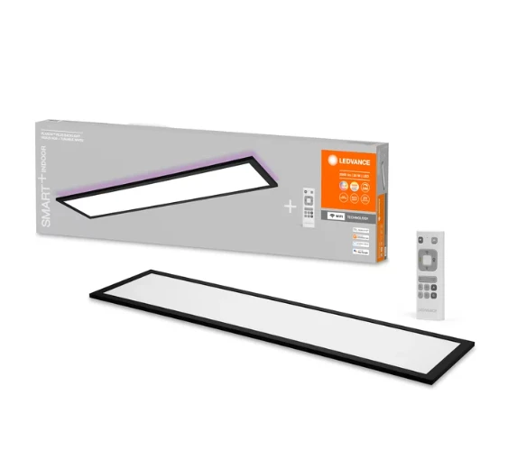30W LED paviršinė panelė SMART+, juodu korpusu, 3000-6500K, dimeriuojama