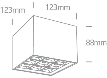 Lubinis šviestuvas 30W LED paviršinis šviestuvas, baltas, 3000K, 12906B/W/W
