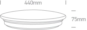 Lubinis šviestuvas 30W LED plafonas, baltas, 3000/4000/5000K, 62026C/V