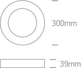 Lubinis šviestuvas 30W LED plafonas, juodas, 2700/3000/4000K, IP40, 62130F/B/V