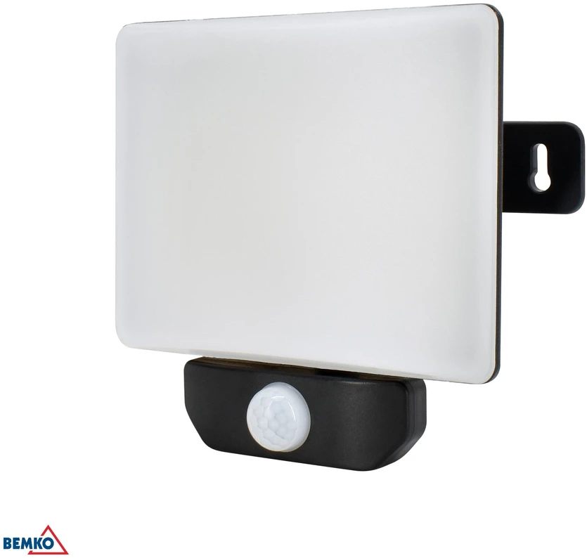 Bemko 30W LED prožektorius su judesio davikliu LFX, juodas, 4000K, IP65