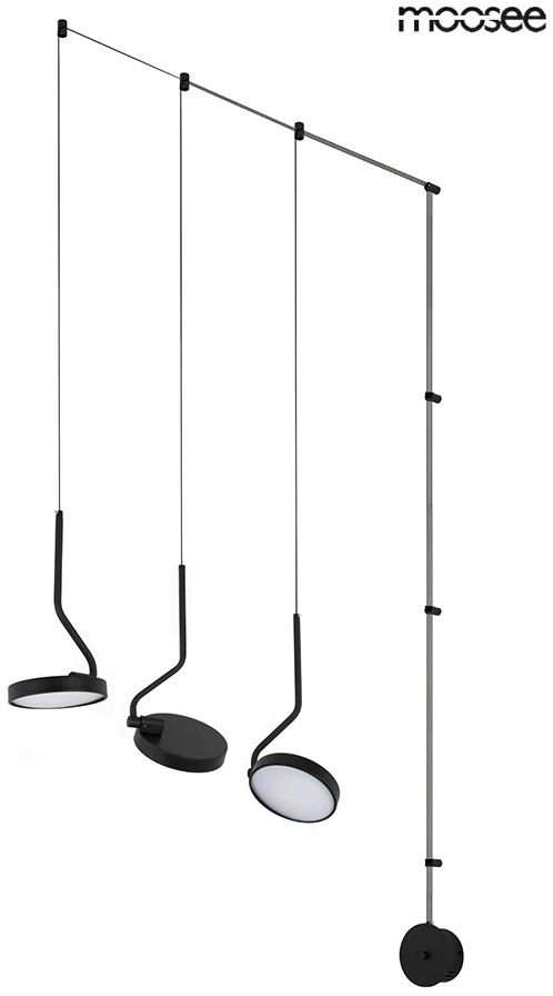 30W LED sieninis šviestuvas FLAT 3, juodas, 3000K