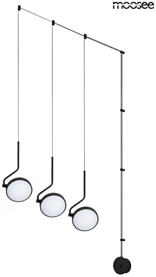 30W LED sieninis šviestuvas FLAT 3, juodas, 3000K