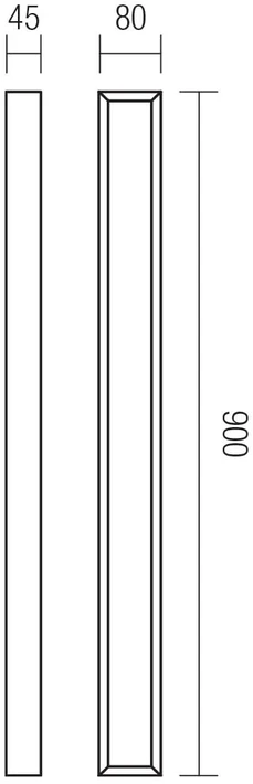 30W LED sieninis šviestuvas HORIZON, baltas, 3000/4000K, IP44, 01-3789