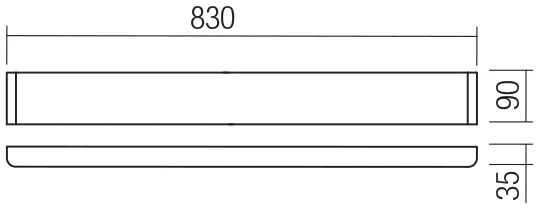 30W LED sieninis šviestuvas PEPAS, juodas, 3000K