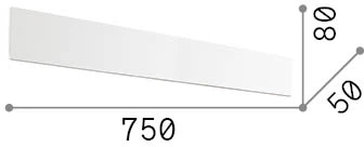 30W LED sieninis šviestuvas ZIG ZAG, baltas, 2700K, 342665