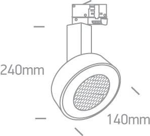 30W LED šviestuvas į bėgelius, baltas, 3000K, 65652T/W/W