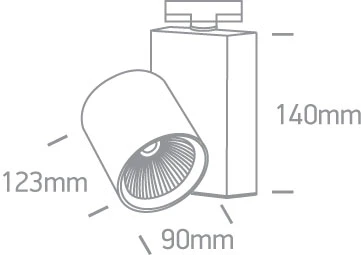30W LED šviestuvas į bėgelius, baltas, 4000K, 65612NT/W/C