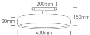 30W LED šviestuvas į magnetines sistemas MINI/MIDI/MAXI/P&P, juodas, 3000/4000K, 48V, DALI, 42146L/B/V