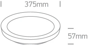 Lubinis šviestuvas 30W LED vidaus plafonas, šlifuoto žalvario sp., 2700/3000/4000K, dimeriuojamas, 62130L/BBS/V
