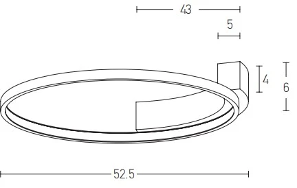 Lubinis šviestuvas 31W LED paviršinis lubų šviestuvas, juodas, 3000K, 2076
