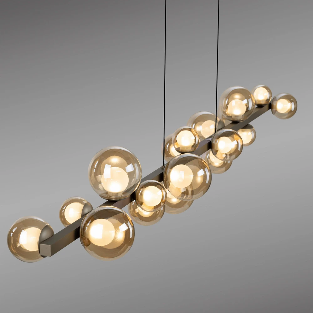 32,4W LED pakabinamas šviestuvas E-POPUP, bronzos sp., 2200-5000K, dimeriuojamas, reguliuojamo aukščio
