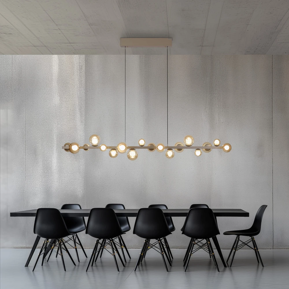 32,4W LED pakabinamas šviestuvas E-POPUP, bronzos sp., 2200-5000K, dimeriuojamas, reguliuojamo aukščio