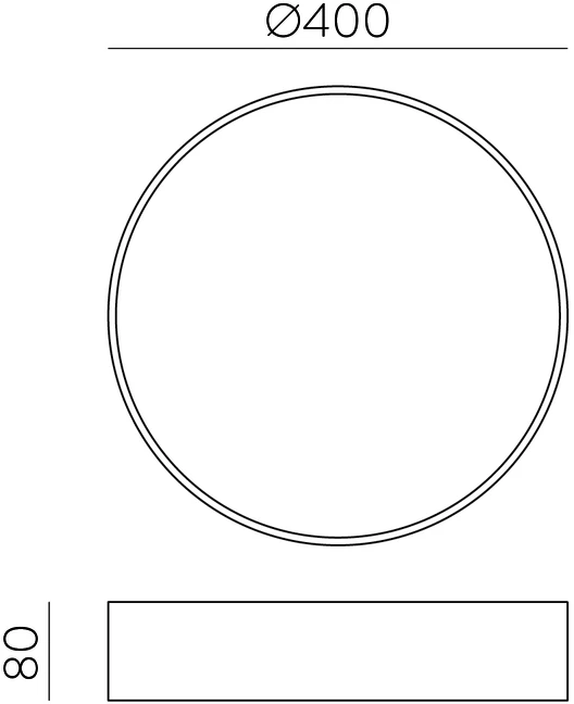 32,5W LED lubinis šviestuvas PARIS, baltas, 2700/3000/4000K, dimeriuojamas, IP54, P4028170BDT