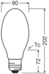 32W LED lemputė HQL VALUE, E40, matinė, 4000K, 360°