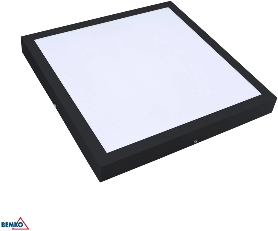 Lubinis šviestuvas Bemko 32W LED paviršinė panelė DENAR, juoda, 4000K