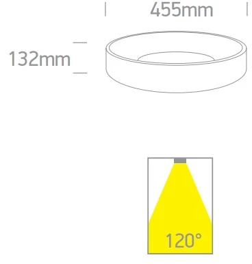 Lubinis šviestuvas 32W LED paviršinis šviestuvas, baltas, 2700/3000/4000K, 62132N/W/V