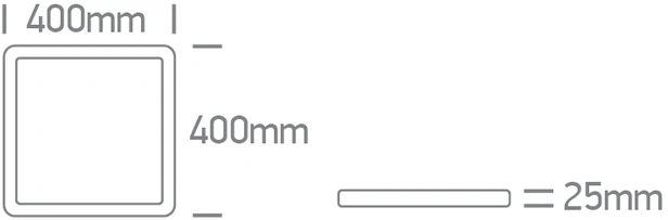 Lubinis šviestuvas 32W LED paviršinis šviestuvas, baltos sp., 2800/3300/4000K, 400x400mm, UGR19, 62020KU/W/V