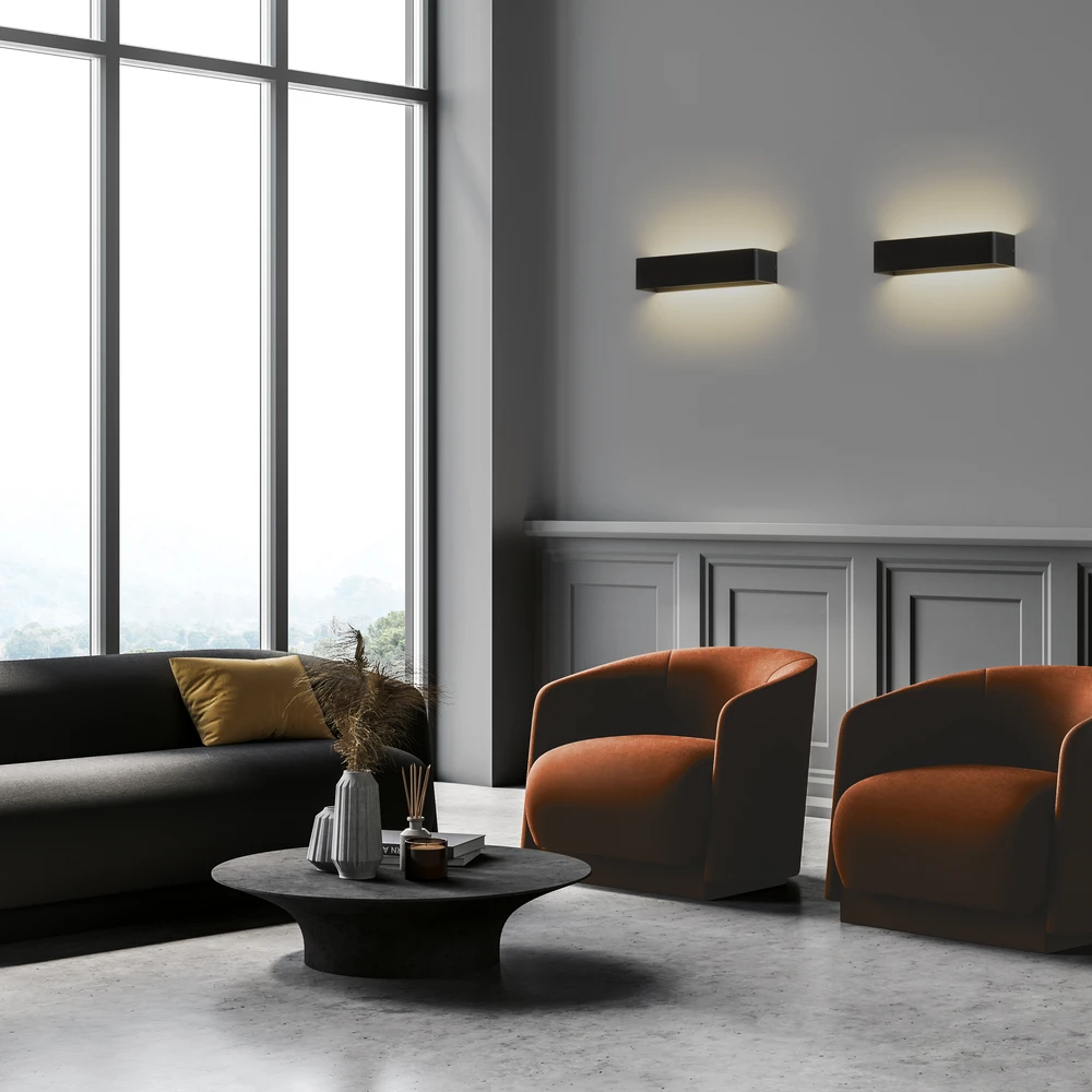 32W LED sieninis šviestuvas ICON, juodas, 2700/3000/4000K, A3089472N