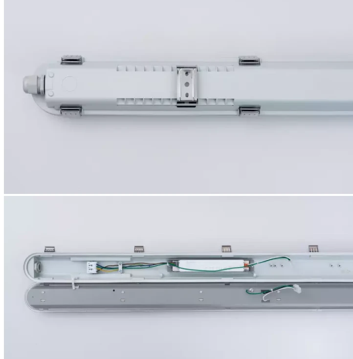32W linijinis šviestuvas LEDVANCE, 120cm, 4000K, IP65, GY. Gali veikti iki 3h avariniu režimu, autotestavimo funkcija