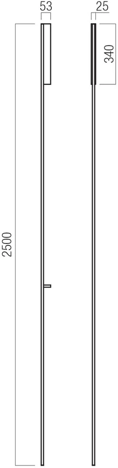 33,5W LED sieninis šviestuvas TWIG, matinės juodos sp., 3000K, dimeriuojamas, 01-3711