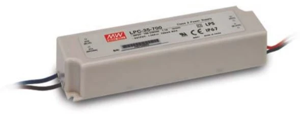 33.6W LED 700mA, 9-48V maitinimo šaltinis Mean Well, IP67