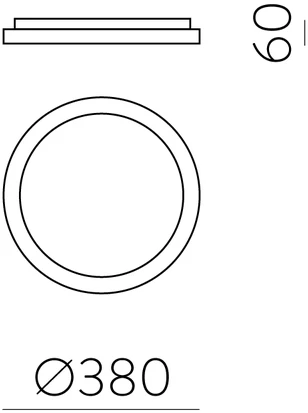 33W LED lubinis šviestuvas GRACE, juodas, 2700/3000/4000K, dimeriuojamas, P3848072NDP