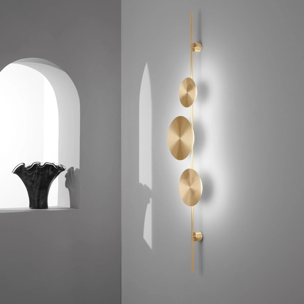 33W LED sieninis šviestuvas IDOL, aukso sp., CCT