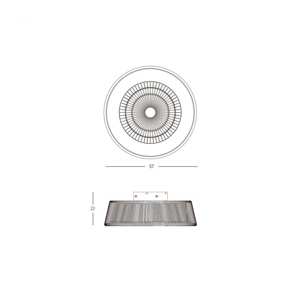 Lubinis šviestuvas 33W LED šviestuvas su 13W ventiliatoriumi, rudas/baltas, 3000/4000/6000K, dimeriuojamas, 23001