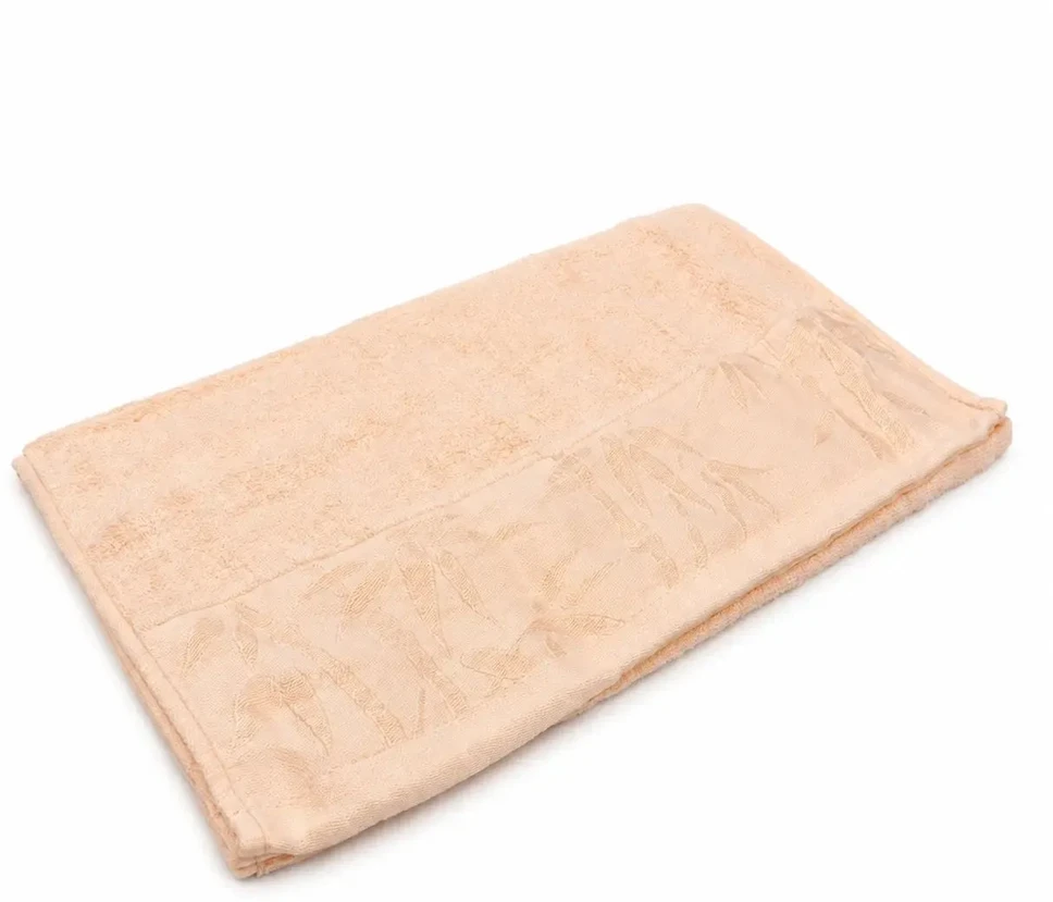 34 × 74 cm rožinės spalvos bambuko pluošto ir medvilnės rankšluostis su bambukų raštu