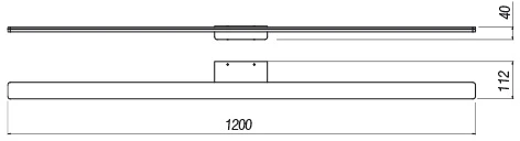 34,32W LED sieninis šviestuvas BARRIO, juodas, 3000K, IP44, 01-2510
