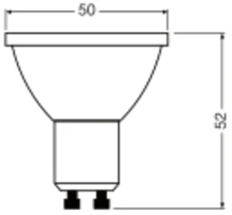 Ledvance 3,4W LED lemputė, GU10, 2700K, dimeriuojama