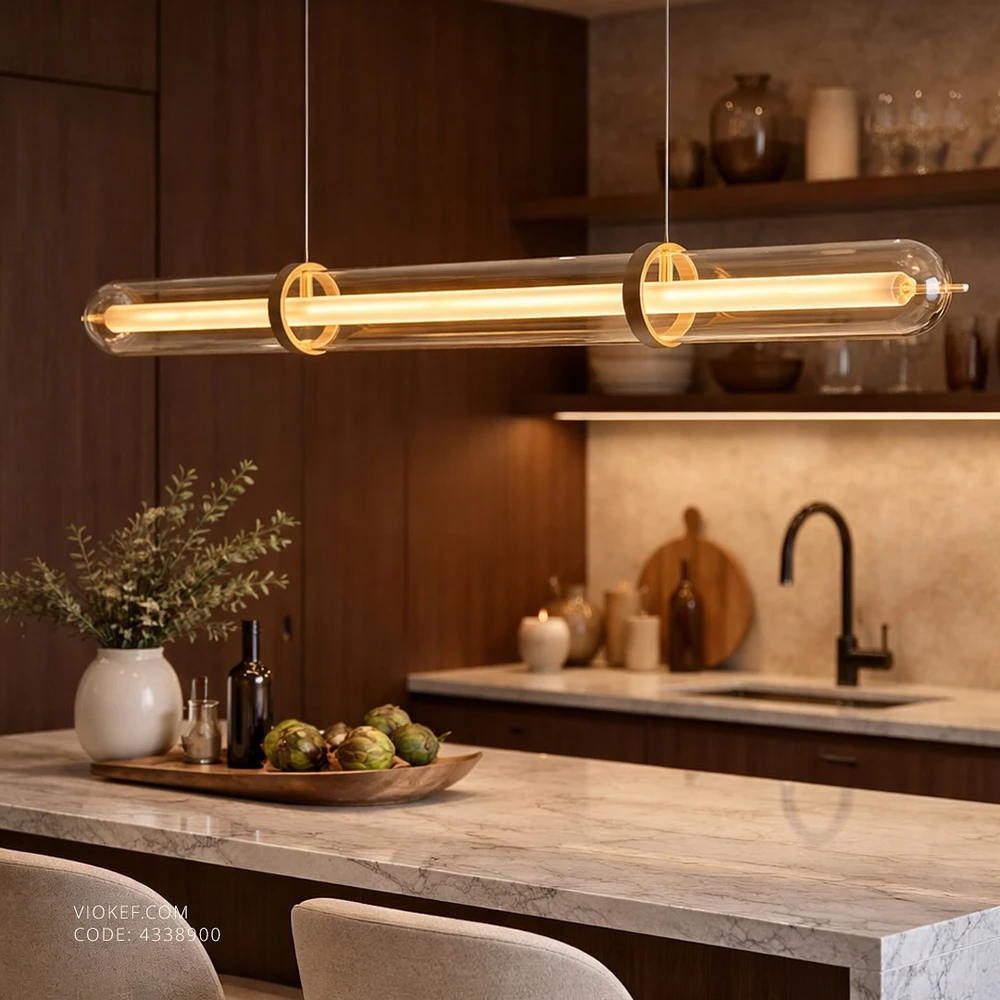 34W LED pakabinamas šviestuvas ELIANA, aukso sp., 2400K, 4338900
