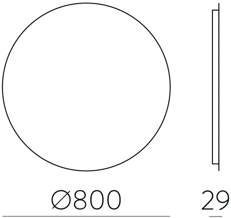 Sieninis šviestuvas 34W LED šviestuvas - veidrodis BARI, chromo sp., 3000K, IP44, A3799204