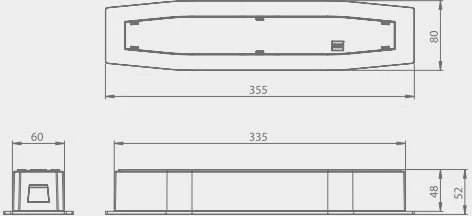 3,5W avarinis šviestuvas SUPREMA SOH 400 NM 2H AT IP54 PT, baltas