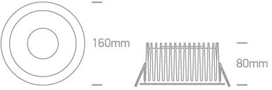 35W LED įleidžiamas vidaus/lauko šviestuvas, baltas, 3000/3500/4000K, IP65, 10135G/W/V
