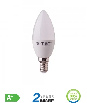 3,5W LED lemputė V-TAC, E14, 6400K + RGB, pritemdoma, radijo bangomis valdymo galimybė.