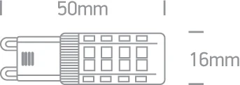 3,5W LED lemputė, dimeriuojama, G9, 3000K, 7103ALGD/W