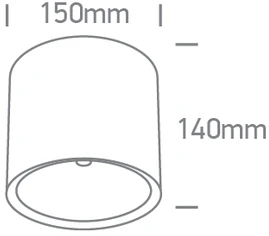 Lubinis šviestuvas 35W LED lubinis vidaus/lauko šviestuvas, juodas, 3000/3500/4000K, IP65, 67540D/B/V