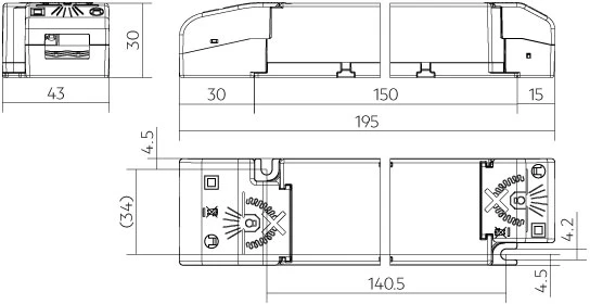 35W LED maitinimo šaltinis TRIDONIC LC ONE4ALL, 24V, DALI/PUSH