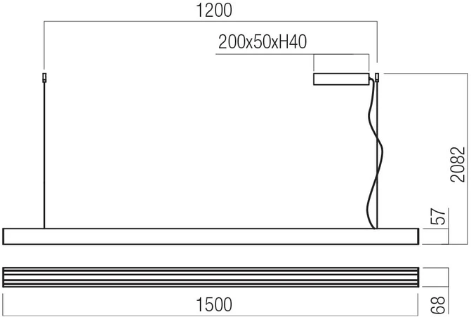 35W LED pakabinamas šviestuvas CITYLINE, rusvas, 3000/4000K, dimeriuojamas, 01-4710