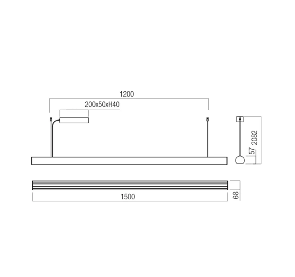 35W LED pakabinamas šviestuvas CITYLINE, baltas, 3000/4000K, dimeriuojamas, 01-4709